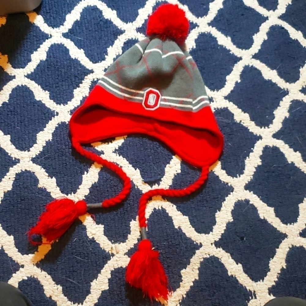 Ohio State Buckeyes NCAA Pom Beanie with Tassels